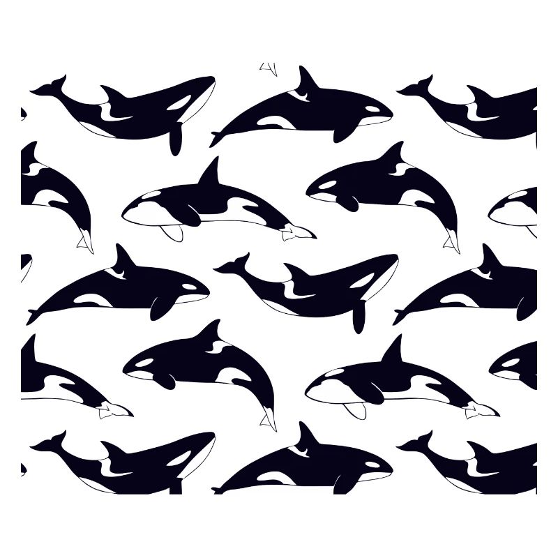 Black and white orca pattern pattern