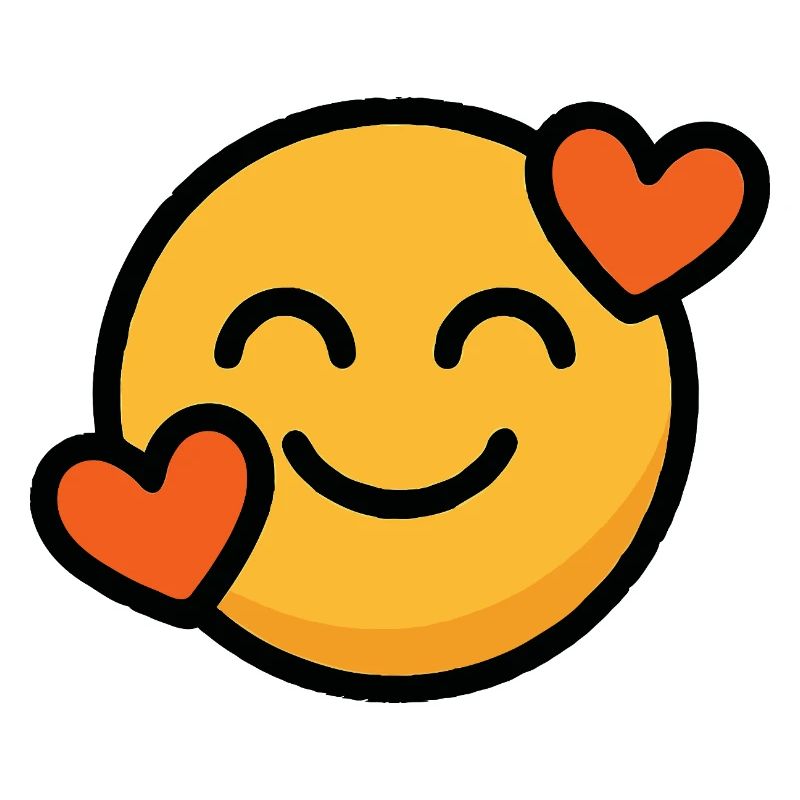 Liebe Smiley mit Herzen