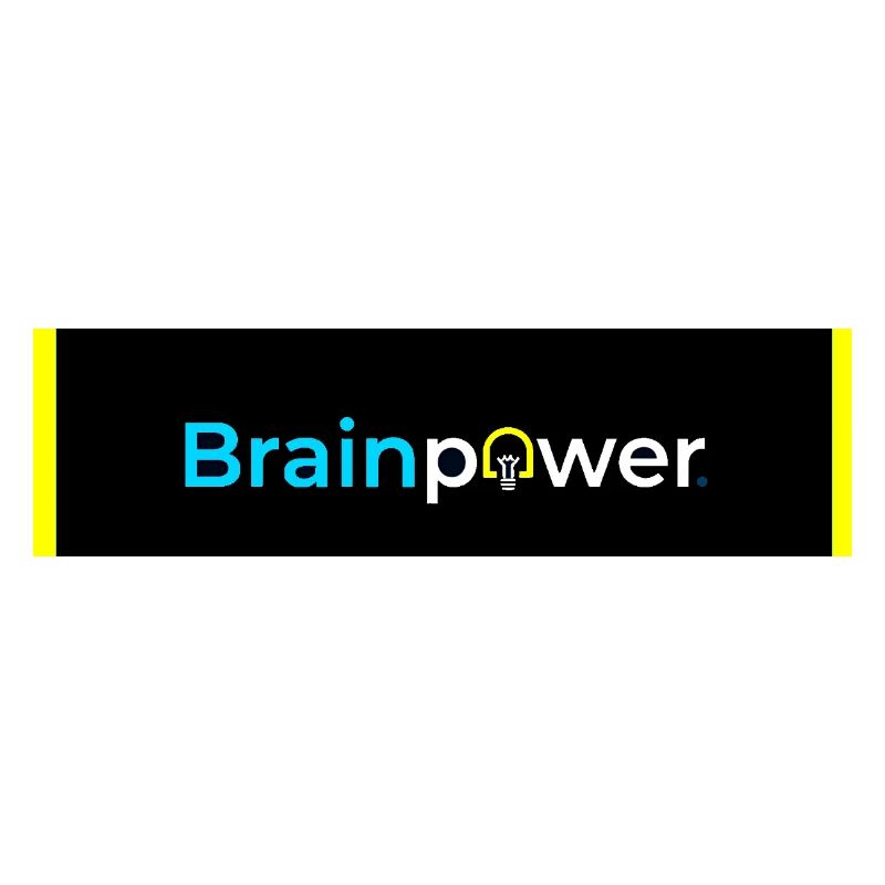Brainpower Light Bulb Typography