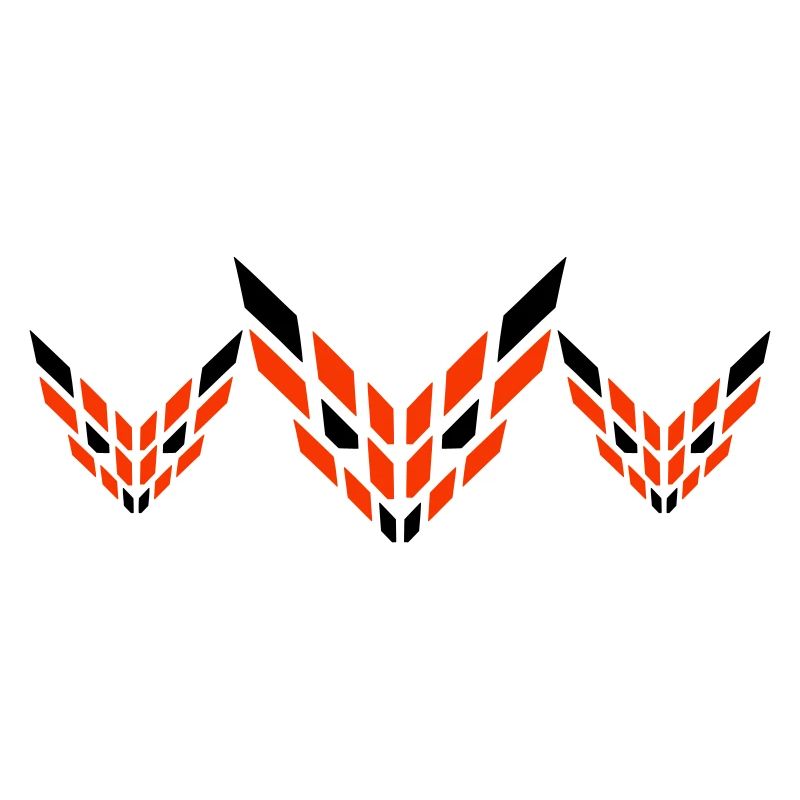 3 Renards Logo Abstrait Evil Eye Friends Équipe