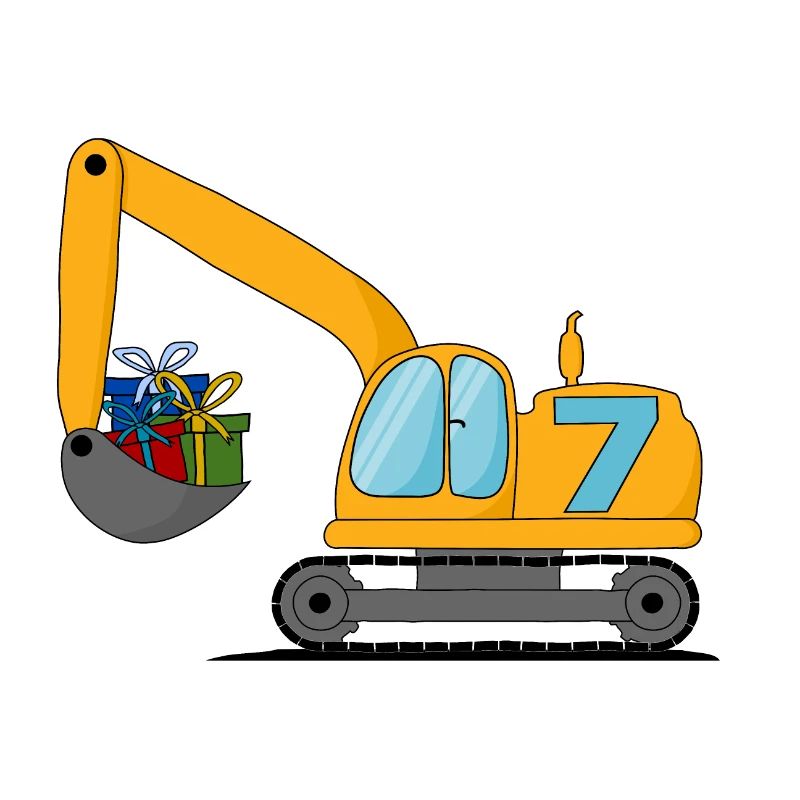 Bagger Kinder 7. Geburtstag