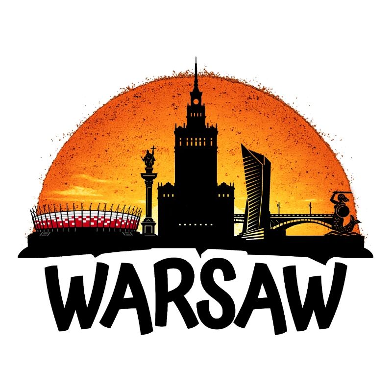 Coucher de soleil sur Varsovie