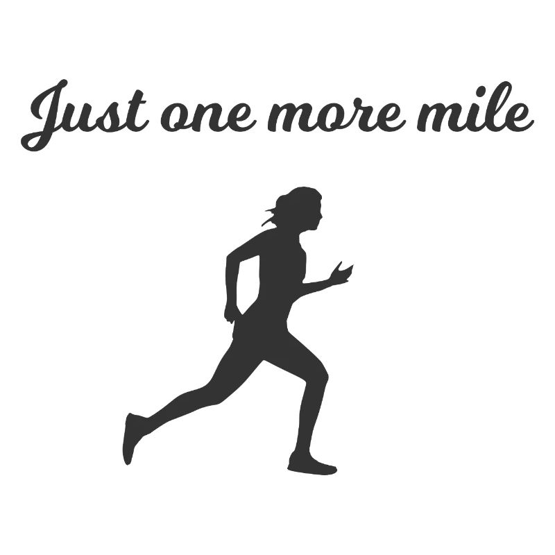 Just a Mile Left – Running Silhouette