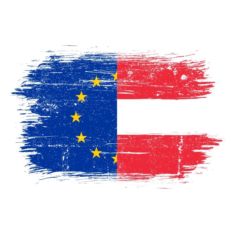 UE Autriche Drapeau Fusion