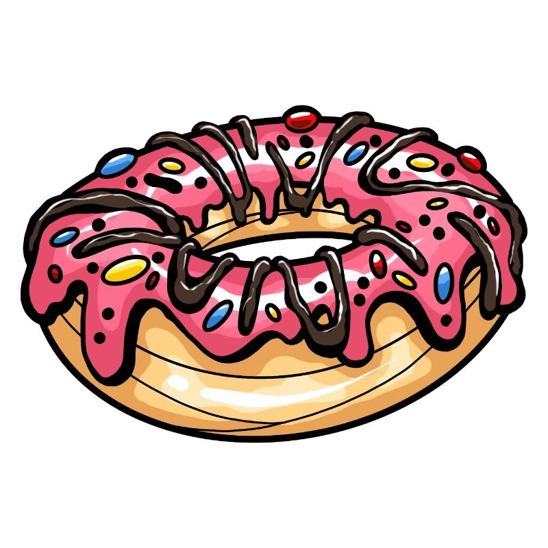 Donut lecker Backwerk bunt