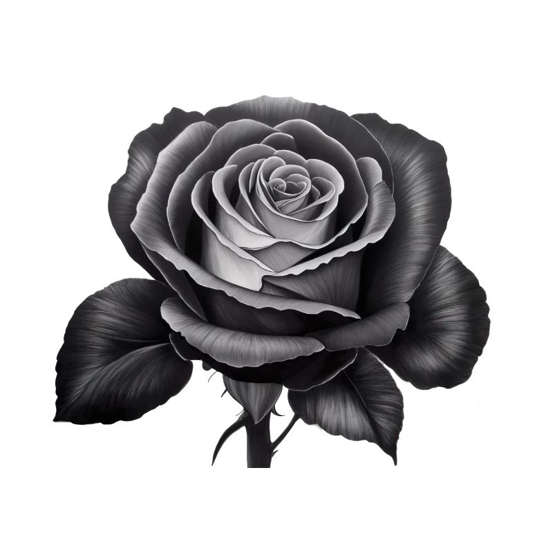 Rose en noir blanc fleur fleur beauté nature