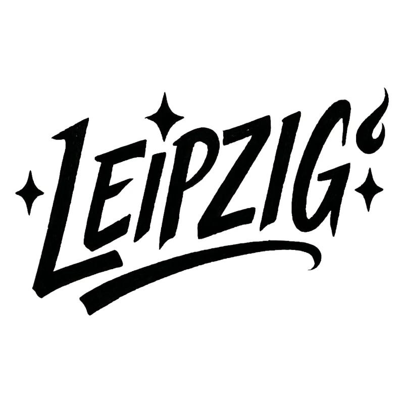 Lettrage étoile de Leipzig