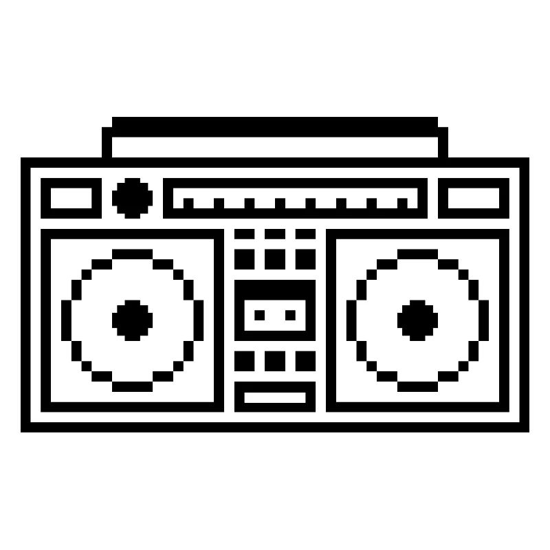 Ghettoblaster: Retro, Musik & Pixel Style