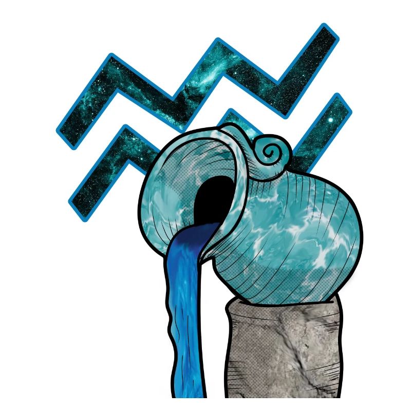 Wassermann Sternzeichen Aquarius Geschenk T-Shirt