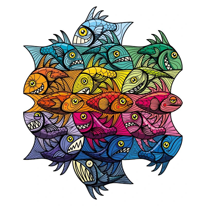 Modèle V de modèle de poisson-Escherfish