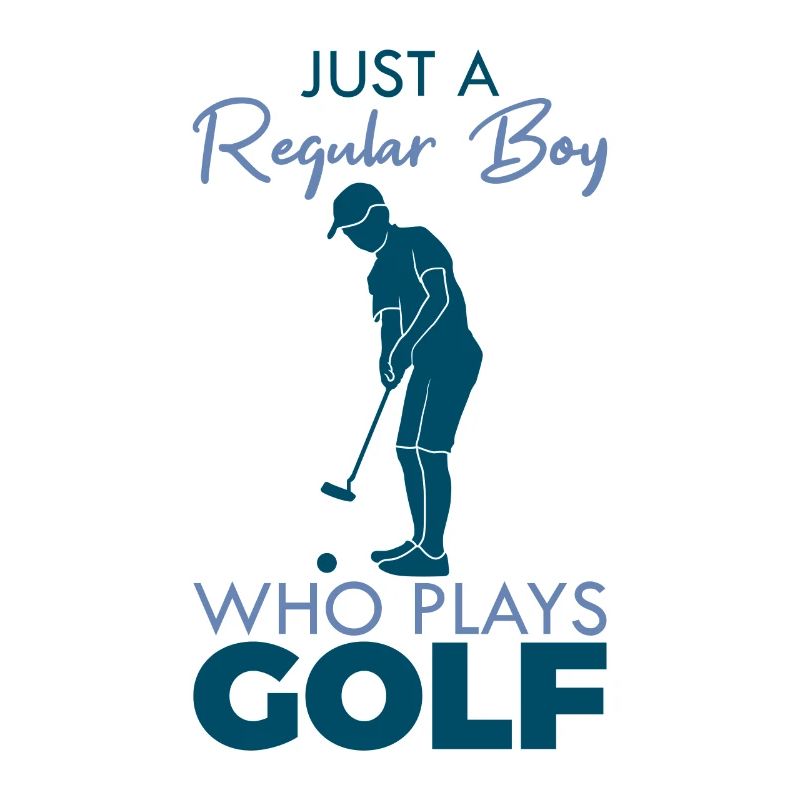 Lustiger Golfer Junge