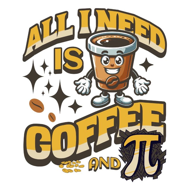 Funny Math Teacher All I Need Is Coffee And Pi