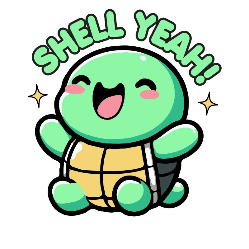 Shell Yeah Cute Turtle Lover Pun Funny