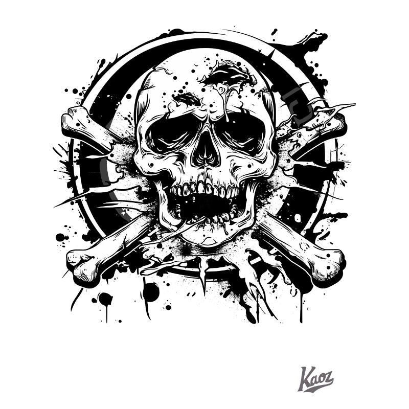 Trash Core: Totenköpfe und Knochen