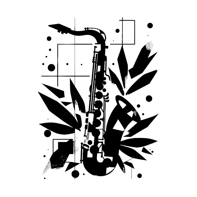 Saxophone de dessin animé