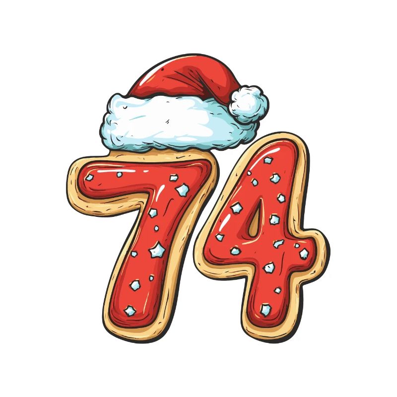 Biscuit de Noël à 74 chiffres