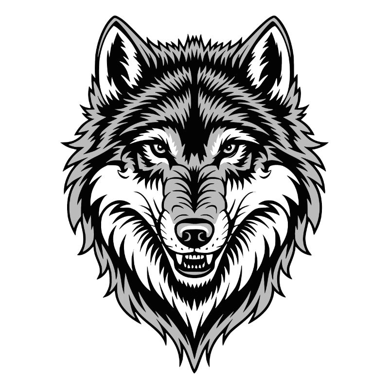 Wolf Kostüm blauer Wolfskopf Werwolf und