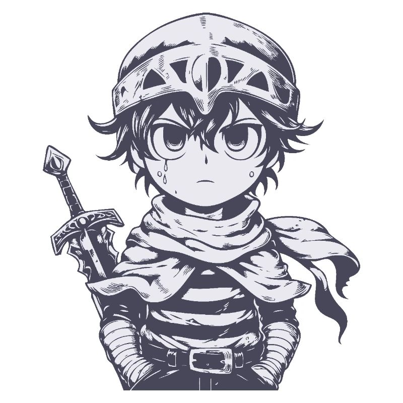 Petit chevalier de la forêt avec épée