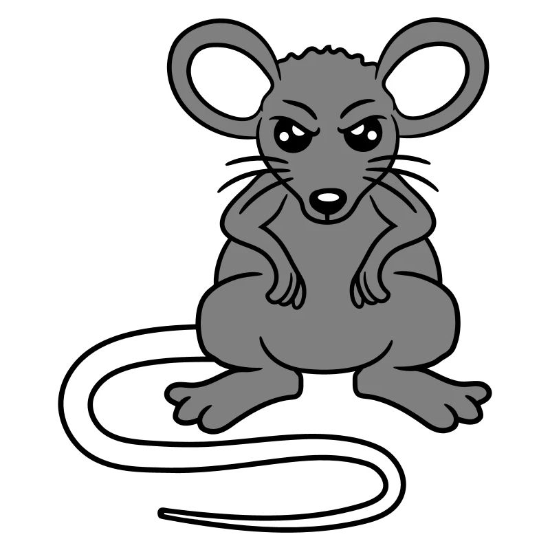 Maus Guckt Böse Wütend Frustriert Sauer Aggressiv