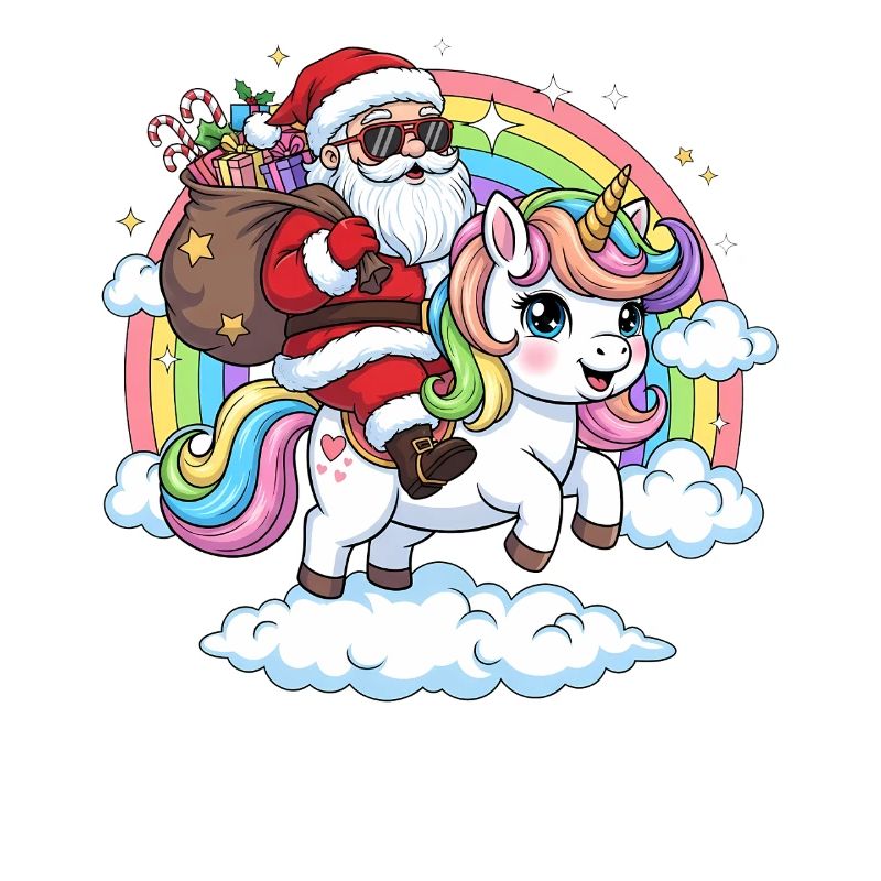 Weihnachtsmann Einhorn 