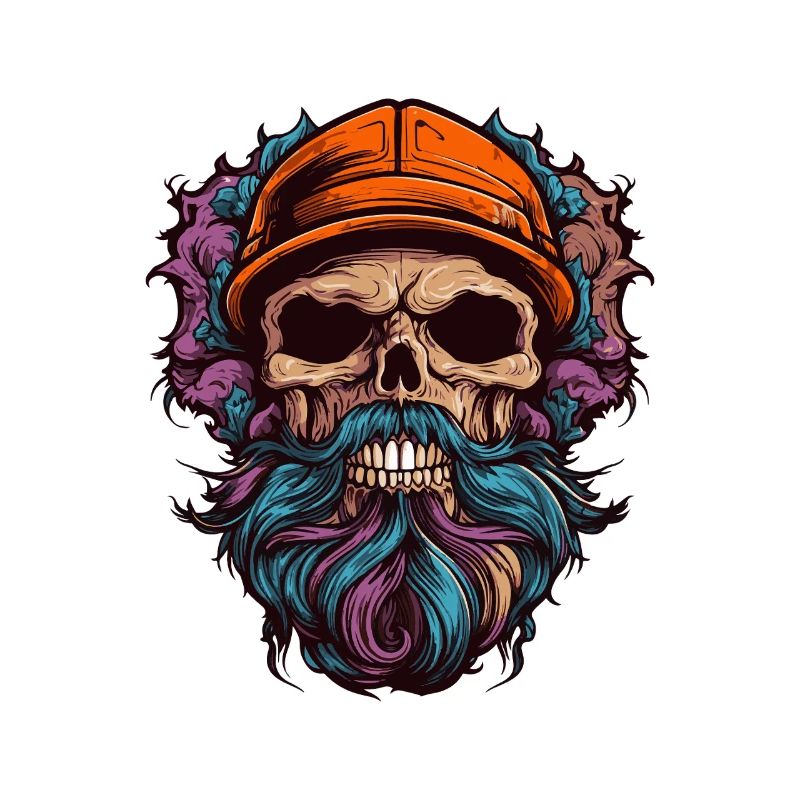 Crâne avec barbe