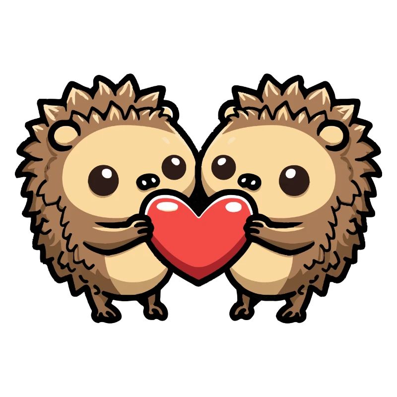 Igel Comic Paar Liebe