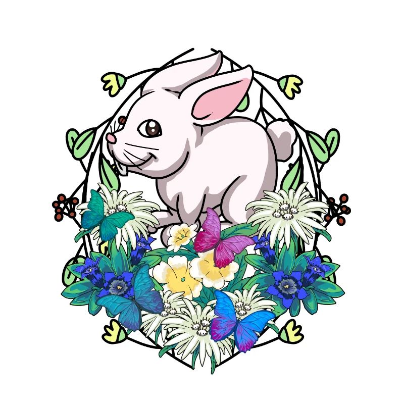 Début du printemps Lapin de Pâques Enfant