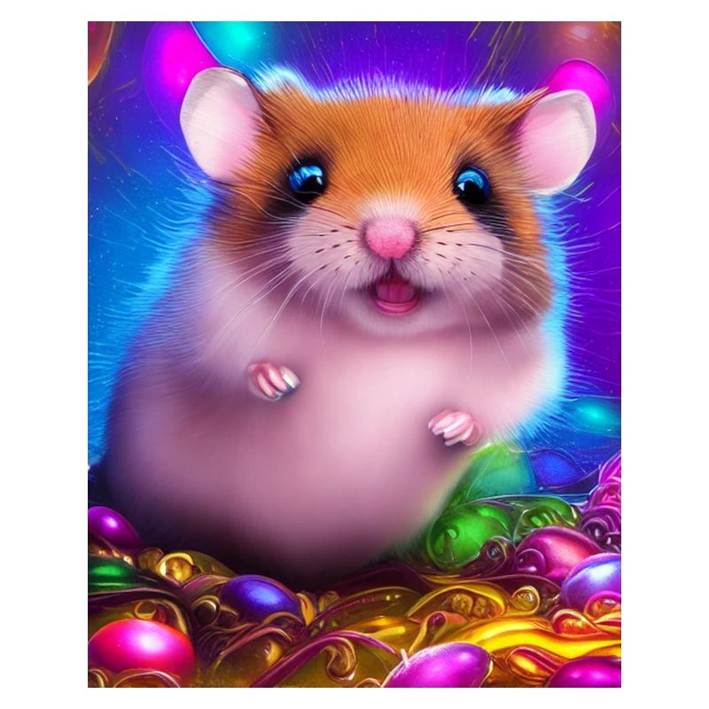 Cooles Comic-Porträt eines Hamsters