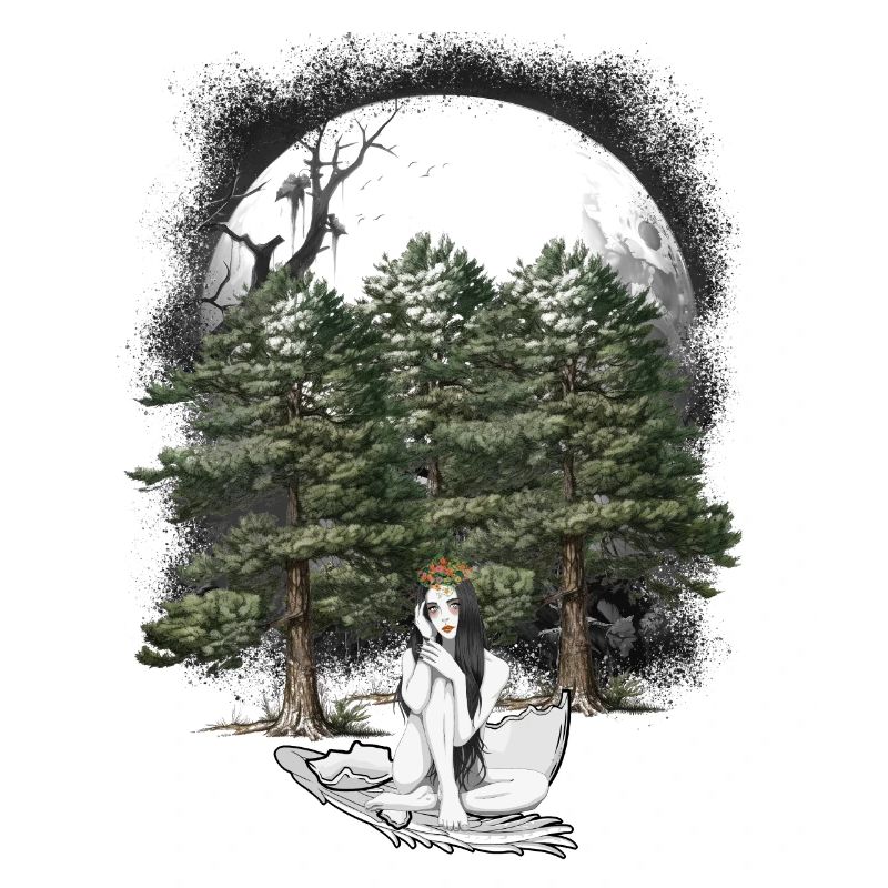Mädchen Wald Fee Elfe Fantasy Märchenfigur Ei