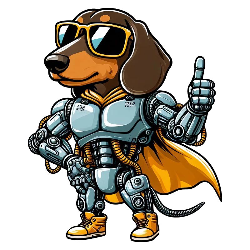 Teckel Robot Cyborg Sci-Fi Chien Mech Design