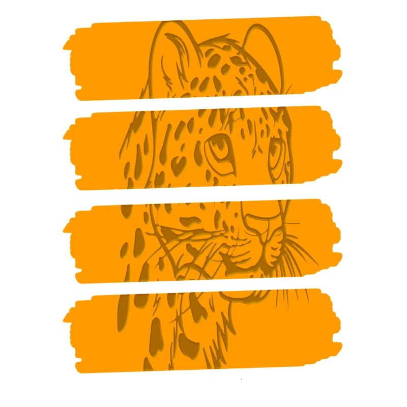 Léopard Jungle Predator Grunge Style Imprimer