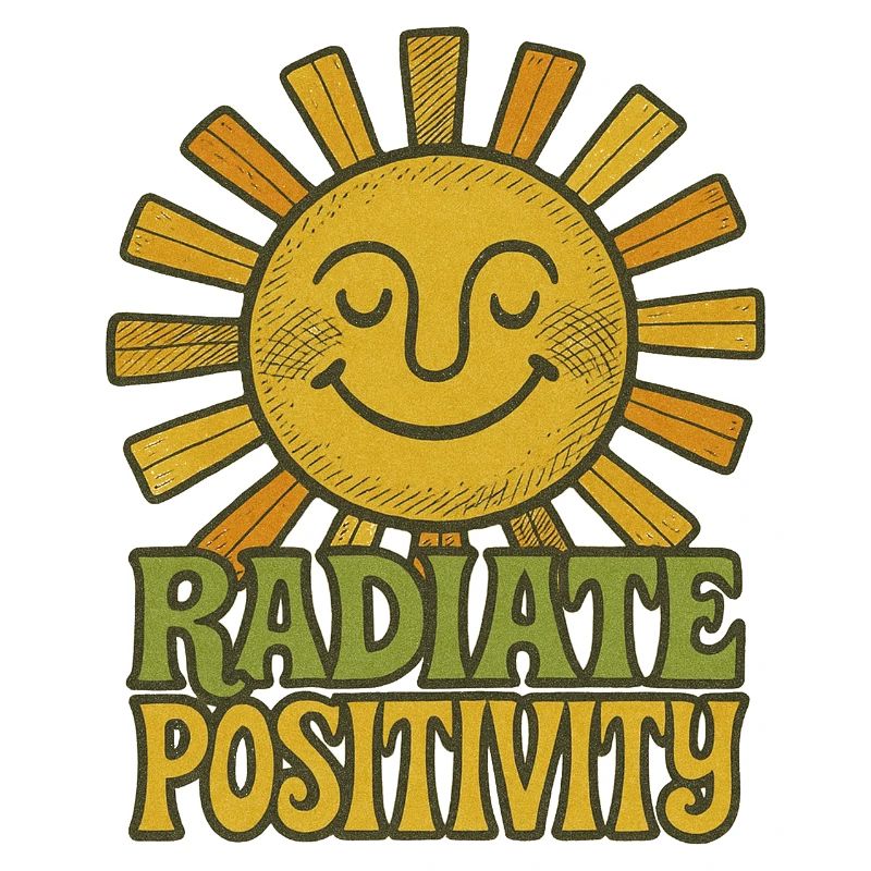 Rayonner de positivité soleil illustration