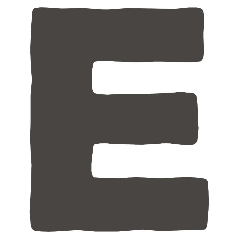 Minimaler Buchstaben E Fett Monogramm-Typografie