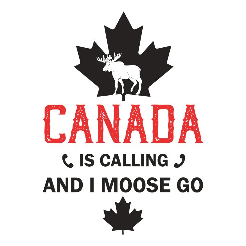 Orignal du Canada Drapeau canadien Feuille d’érable