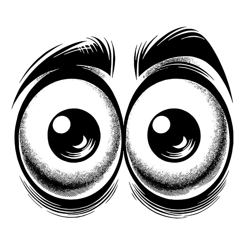 De drôles d’yeux avec un regard fixe