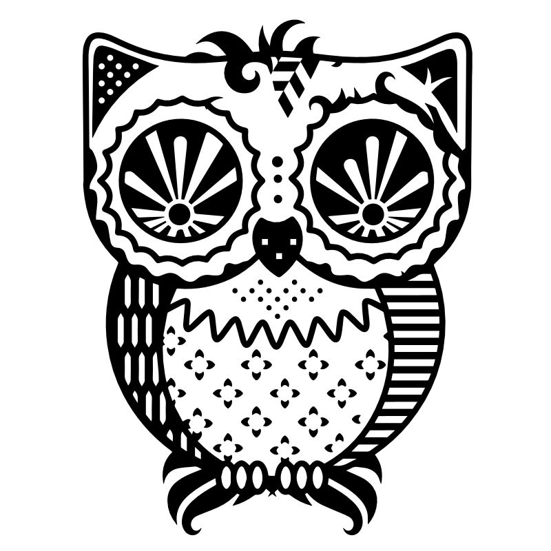 Un hibou de patchwork