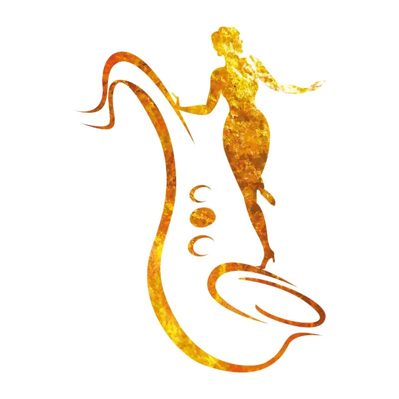 Frau und Saxophon