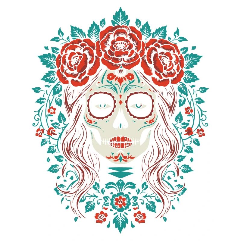 Sugar Skull Floral Crown