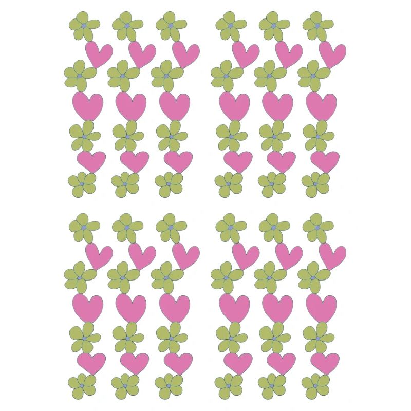 motif de fleurs de cœurs