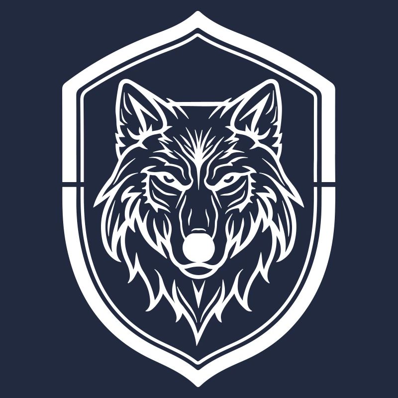 Wolf Symbol Head Shield Wilderness