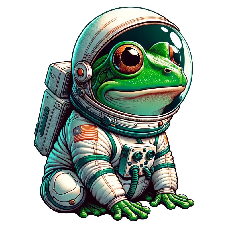 Grenouille astronaute dans l’espace