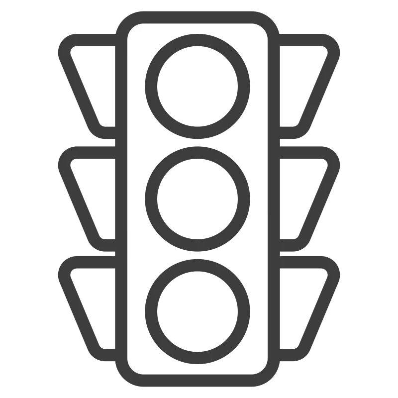 Icône de ligne de feu de circulation