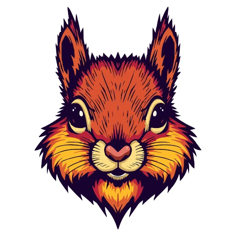 Leuchtend herbstliches Eichhörnchen 