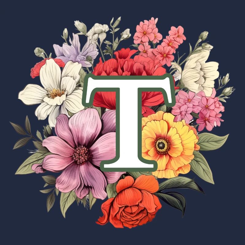 T Monogramm Blumenstrauss