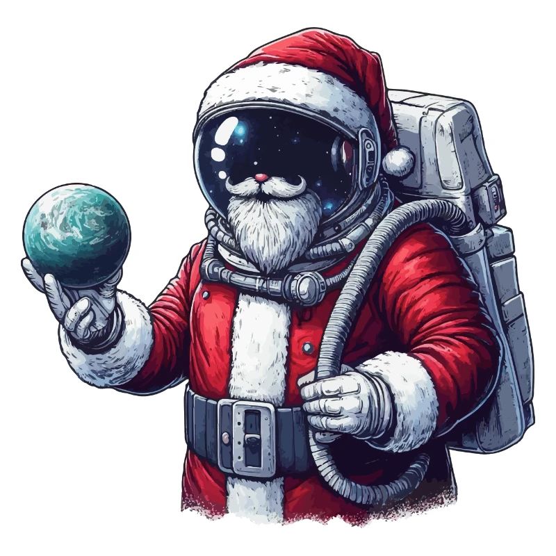 Astronaut Weihnachtsmann Geschenkidee