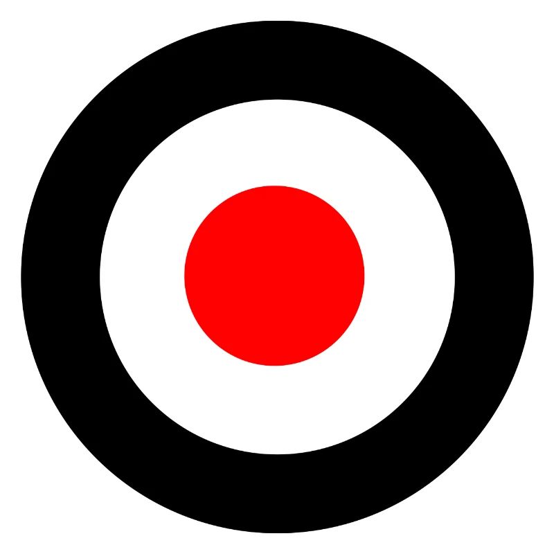 Mod cible cocarde noir rouge