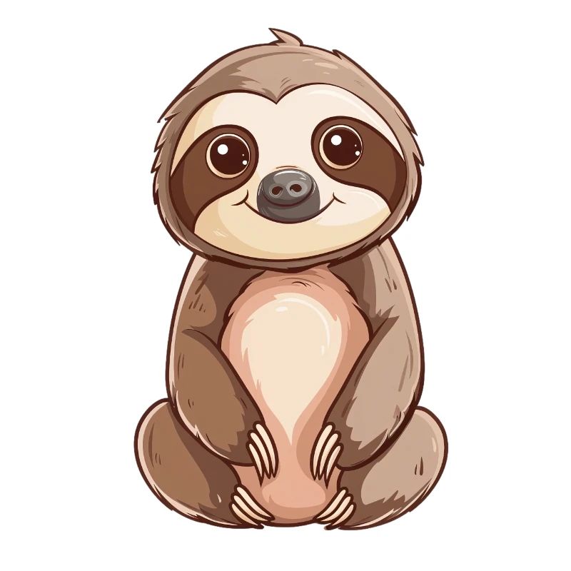 Cute Smiling Sloth Sticker