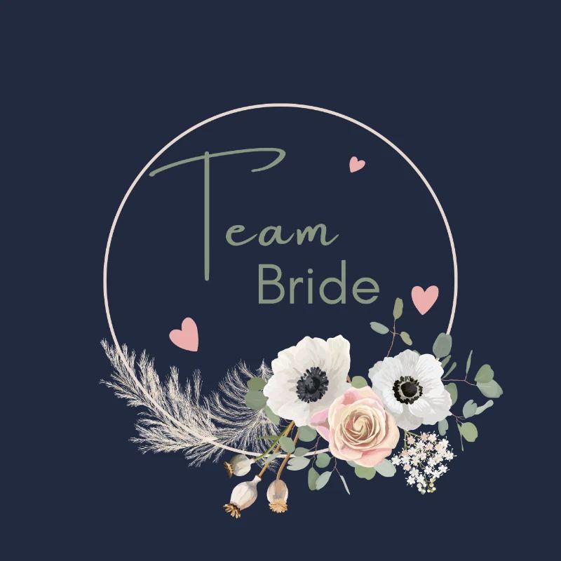 Team bride couronne floral boho