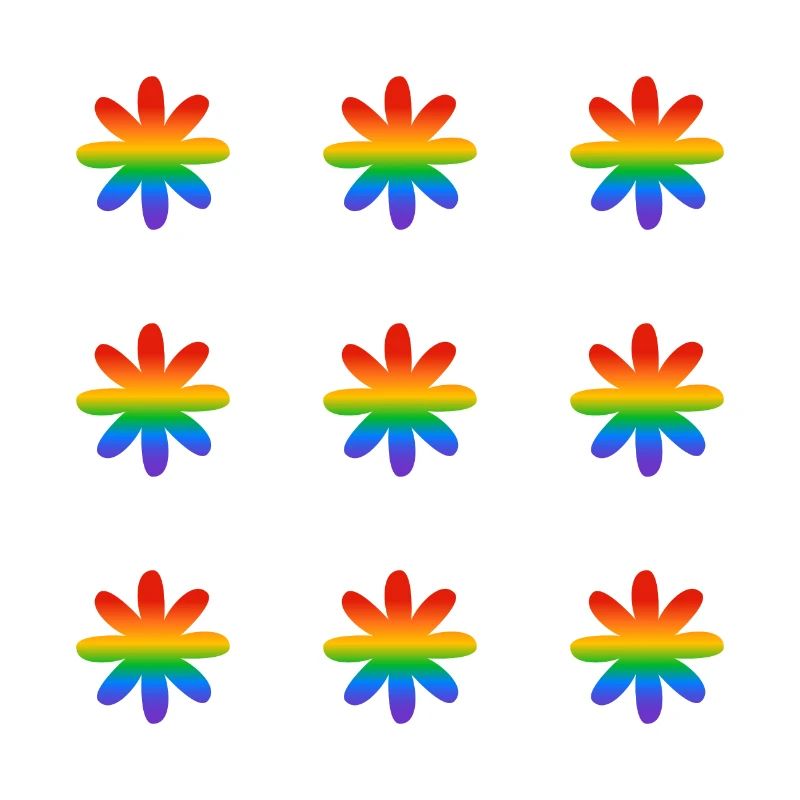 Rainbow Flowers