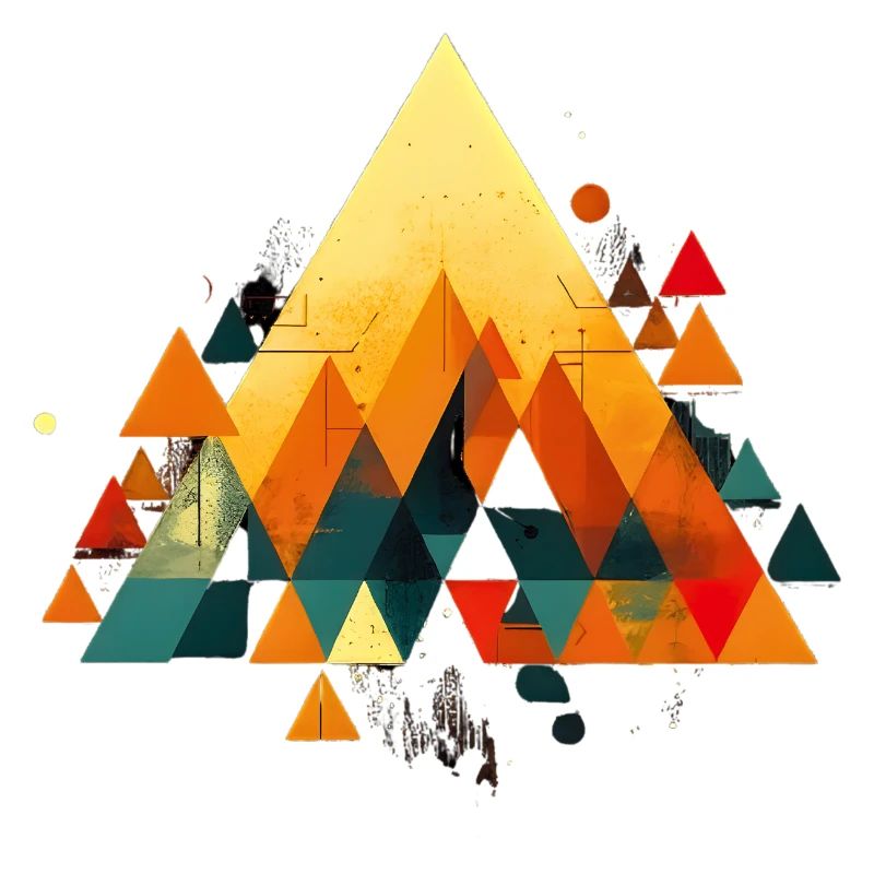 Geometrischer Berg der Farben